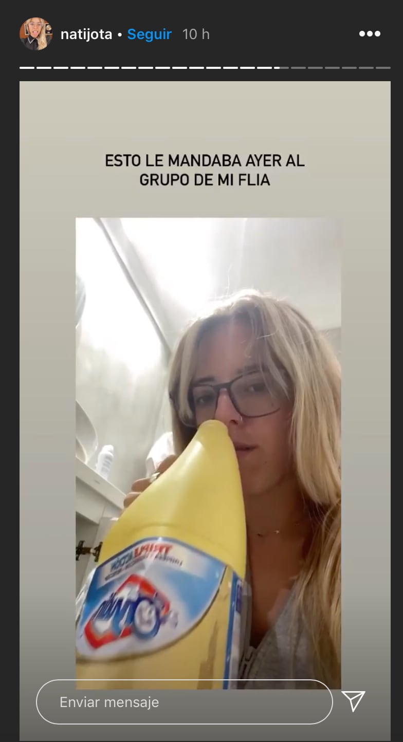 La influencer les compartió a sus seguidores el video que le había mandado a su familia.