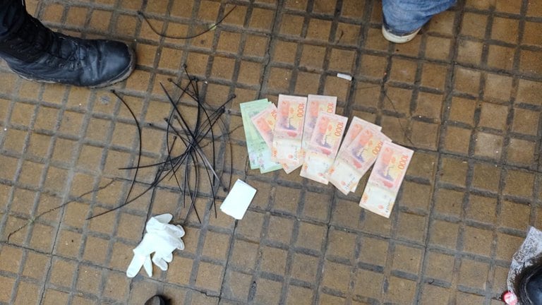 El asesino fue detenido con un botín de 8 mil pesos. Foto: Gentileza