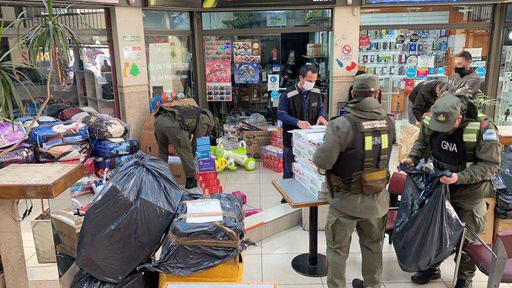 La mercadería decomisada por Gendarmería