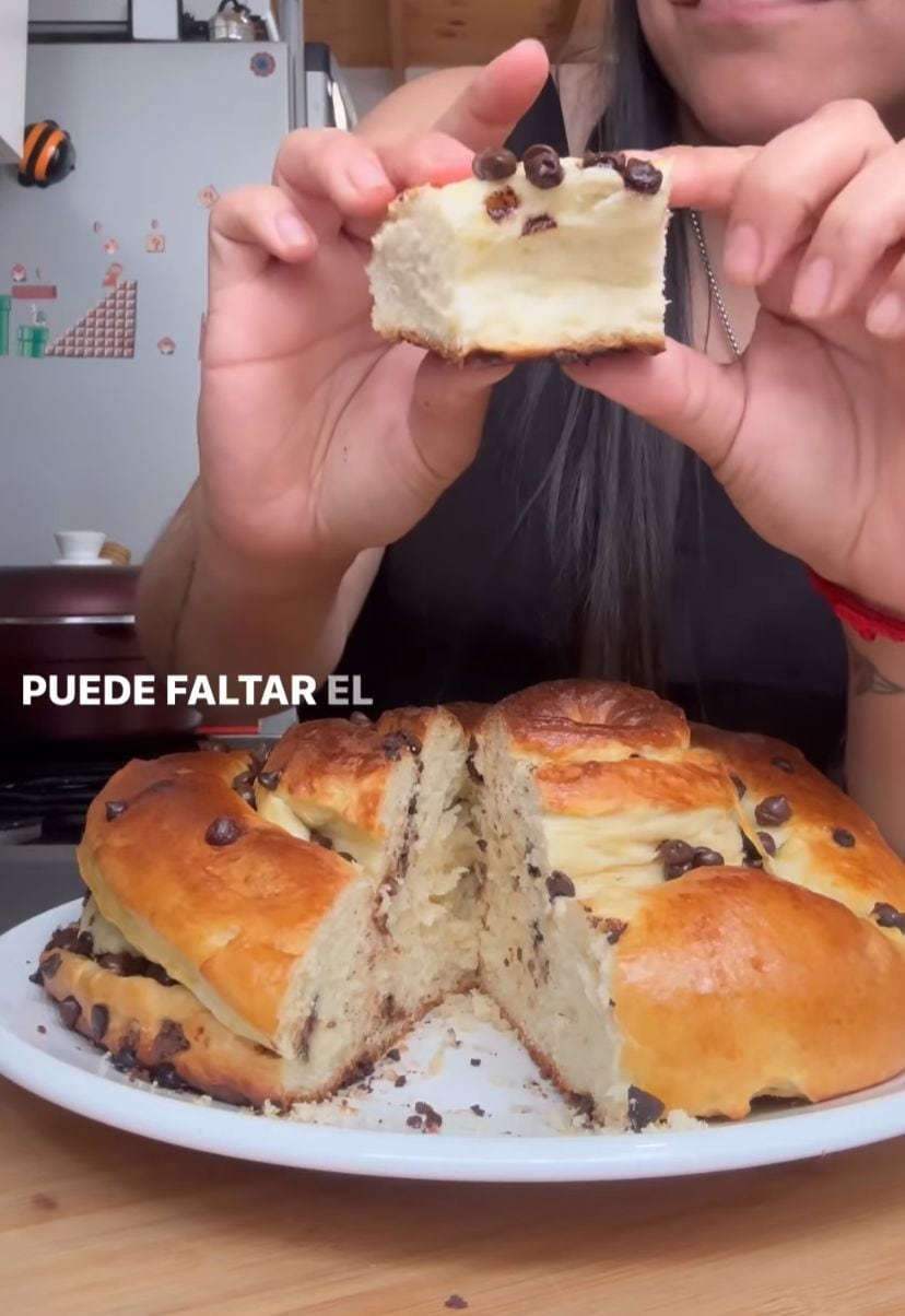 Rosca navideña sin molde y en minutos