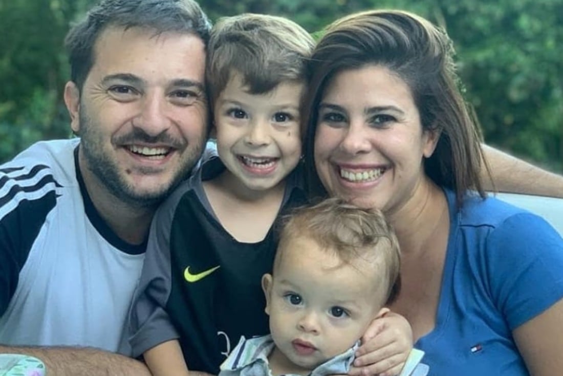 Brancatelli y su familia junto a Cecilia. Foto: Instagram