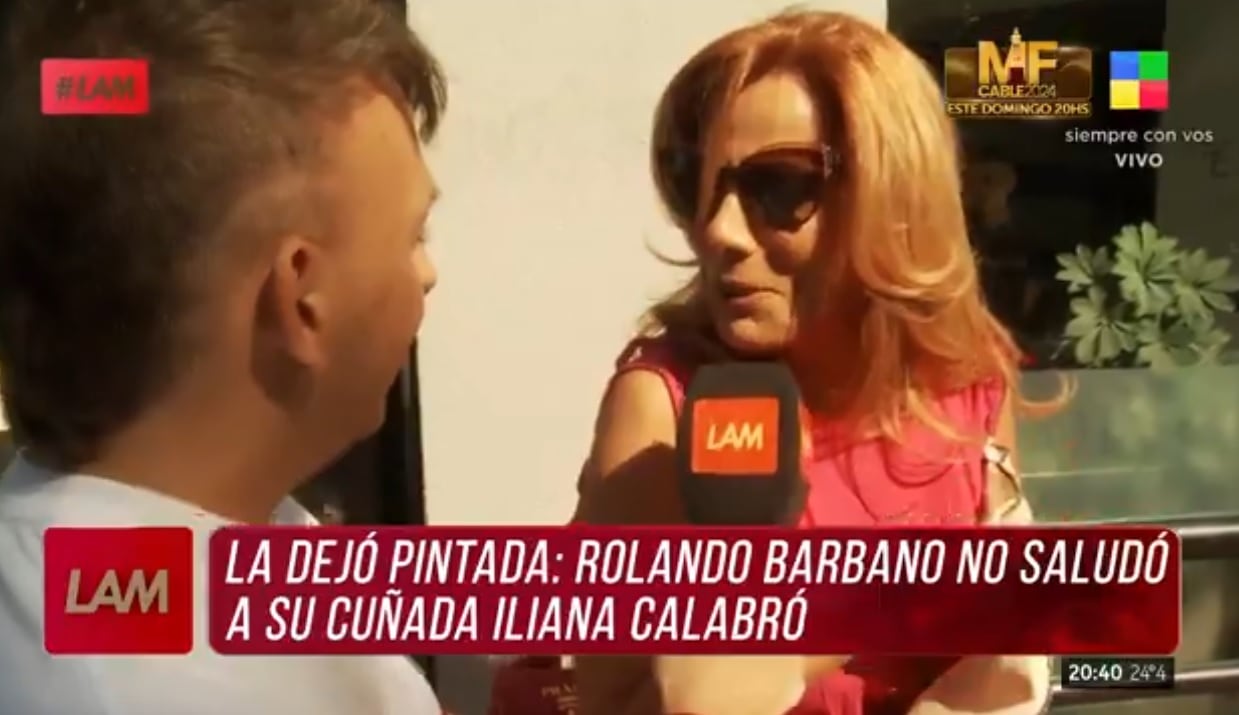 El desplante de Rolando Barbano a su cuñada Iliana Calabró.