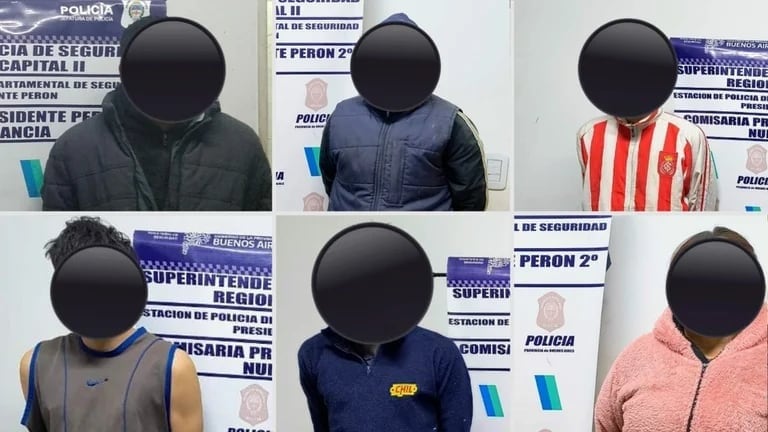 Seis personas fueron detenidas, entre ellas el principal acusado del intento de homicidio. Foto: Gentileza Infobae.