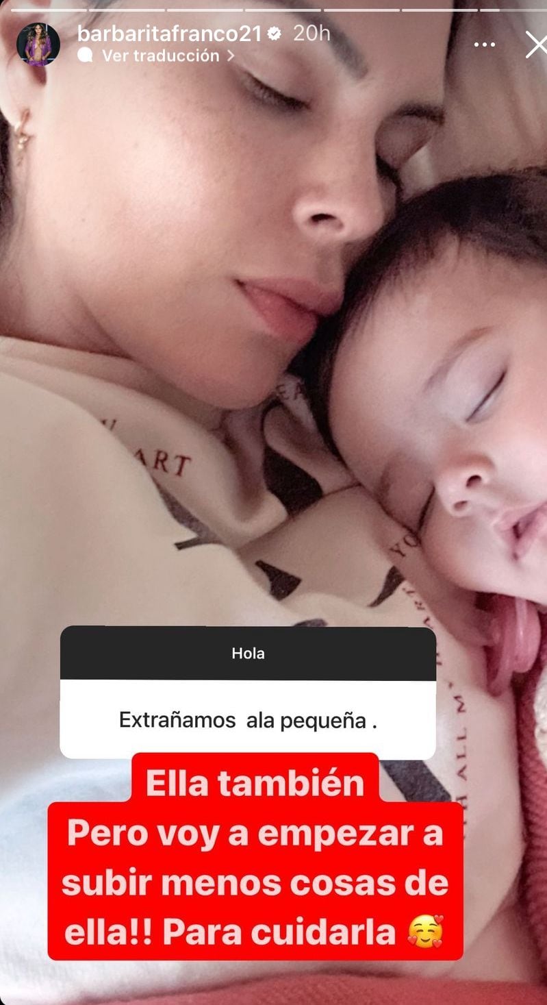 Barby Franco tomó una tajante decisión sobre su hija, Sarah Burlando.