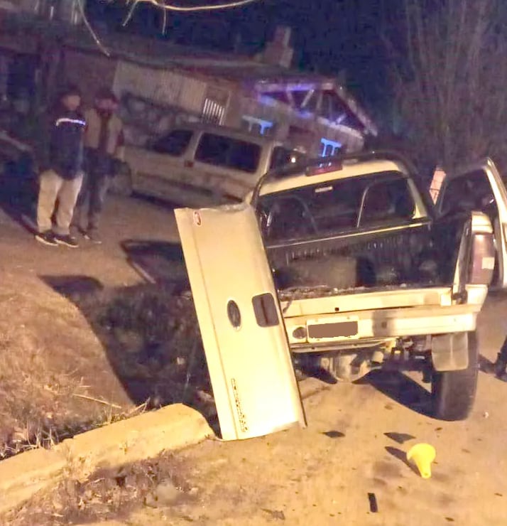 Una de las camionetas involucradas en el choque. Foto: Diario San Rafael