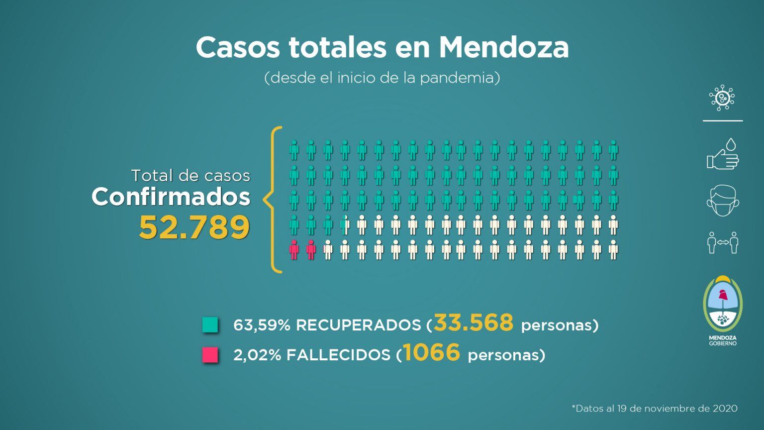 Informe sobre la situación sanitaria de Mendoza en pandemia del 13 al 19 de noviembre de 2020.