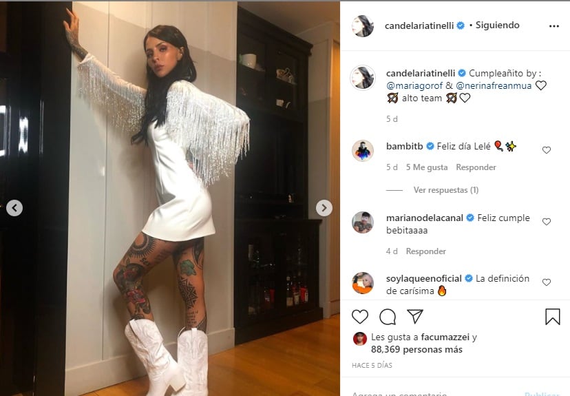 Cande Tinelli y el look de su cumpleaños