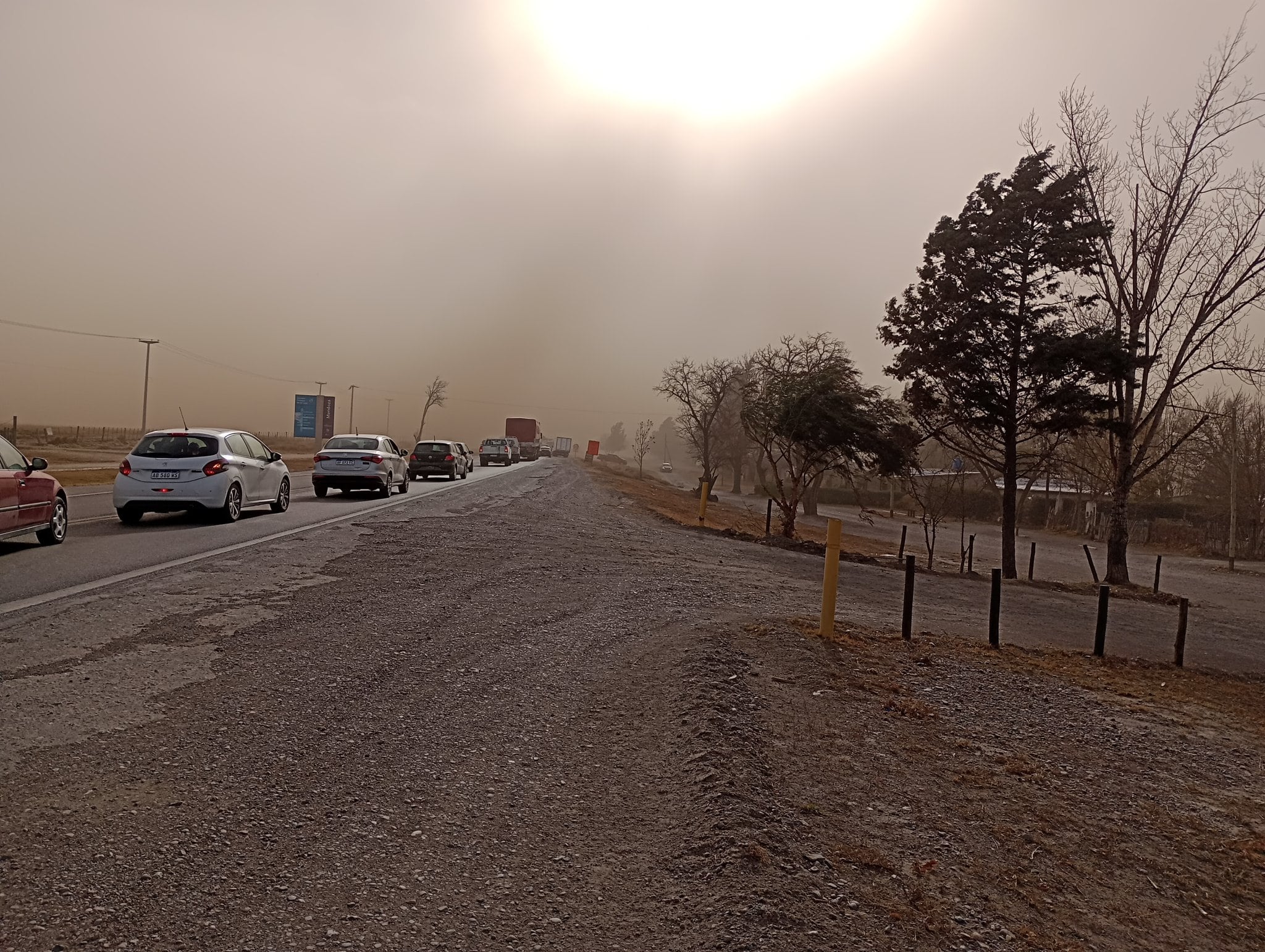 Zonda y sus consecuencias en las rutas de Mendoza