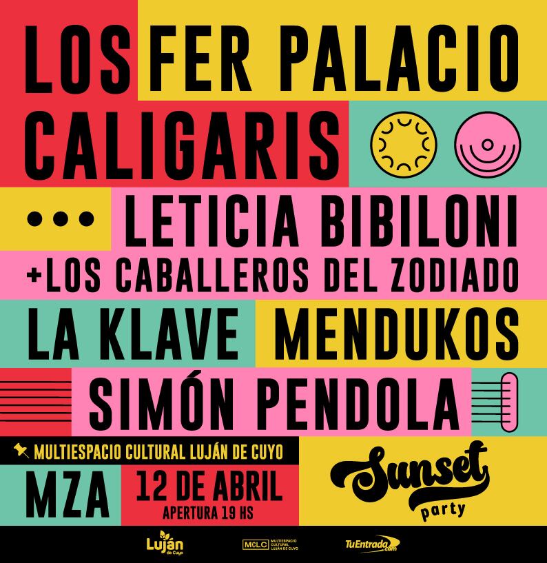 El evento que reúne bandas mendocinas, Los Caligaris y Dj Fer Palacio.