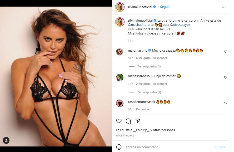 Silvina Luna fue censurada por Instagram al publicar una foto al desnudo