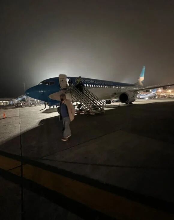 La postal que compartió Barassi sobre la niebla en el aeropuerto