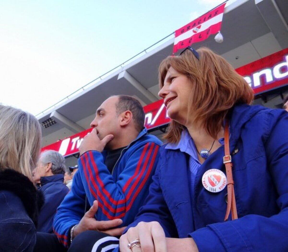 Patricia Bullrich, hincha de Independiente de Avellaneda