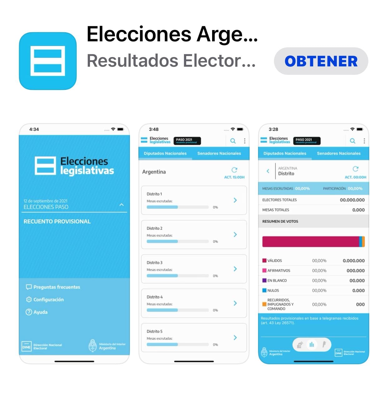 Aplicación para las elecciones 