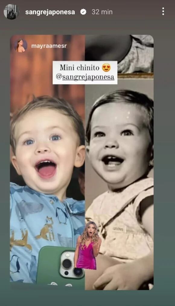 La China subió un tierno posteo de su hijo junto a su foto ¡Son iguales!