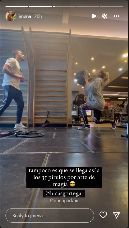 Jimena celebra sus 35 años entrenando