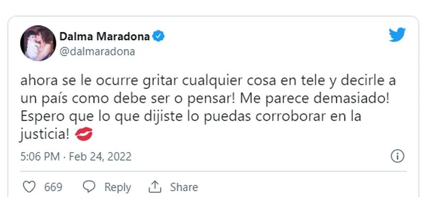 Dalma Maradona disparó sin filtros contra Viviana Canosa