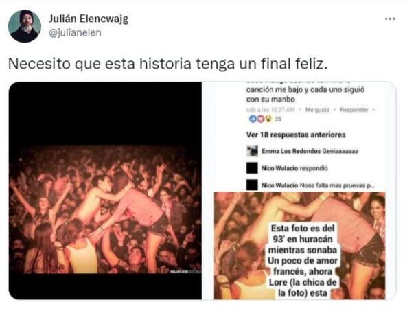 En Twitter iniciaron una campaña para dar con dos enamorados de un recital de Los Redonditos, pero era todo mentira.