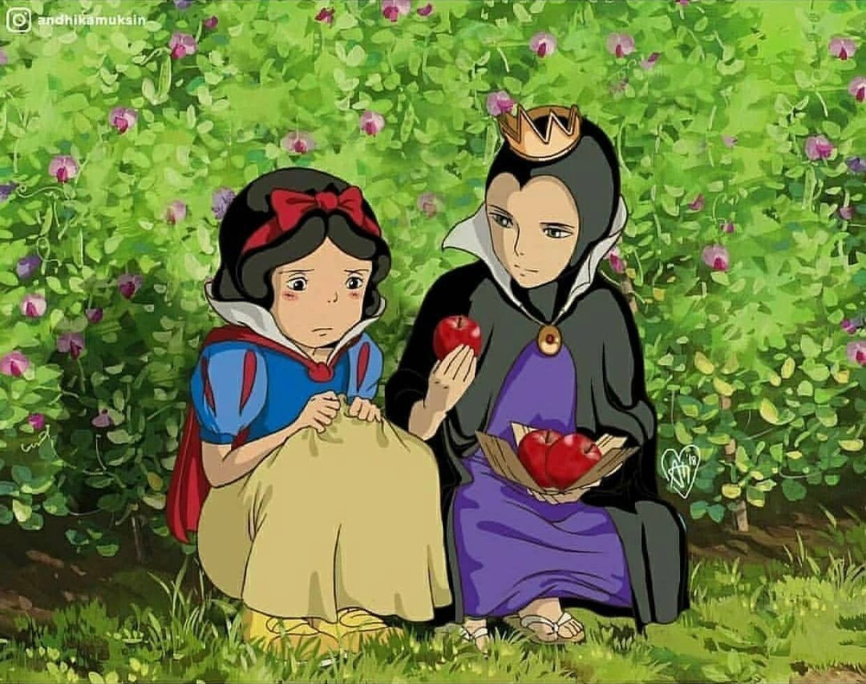 Blancanieves en el mundo de Chihiro.