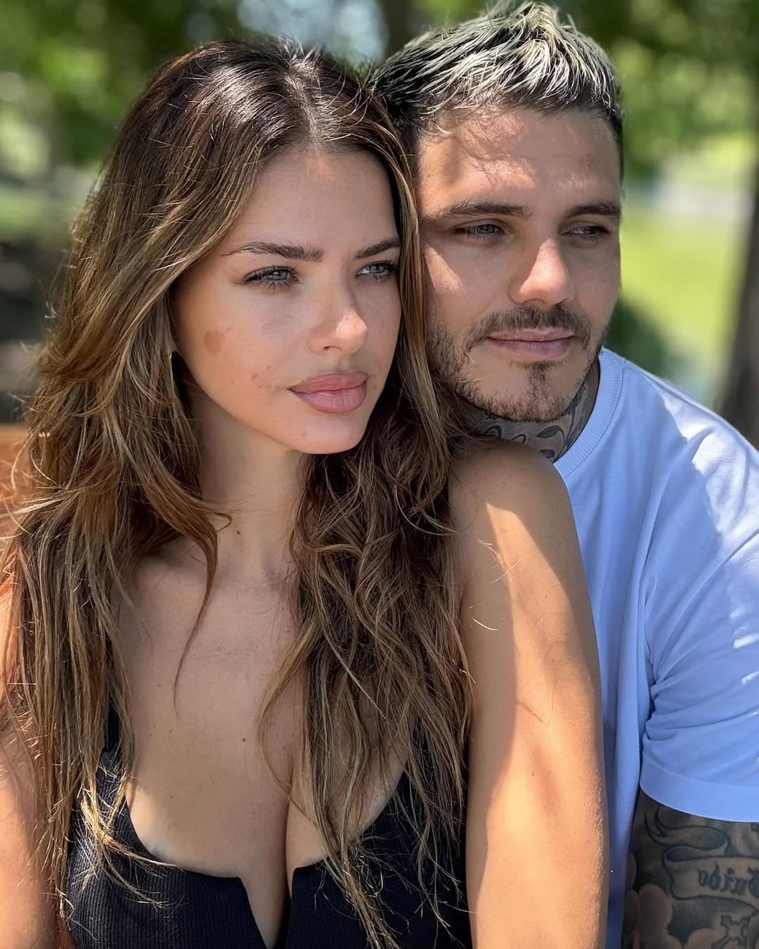 Las fotos oficiales de la China Suárez y de Mauro Icardi. Gentileza Instagram.