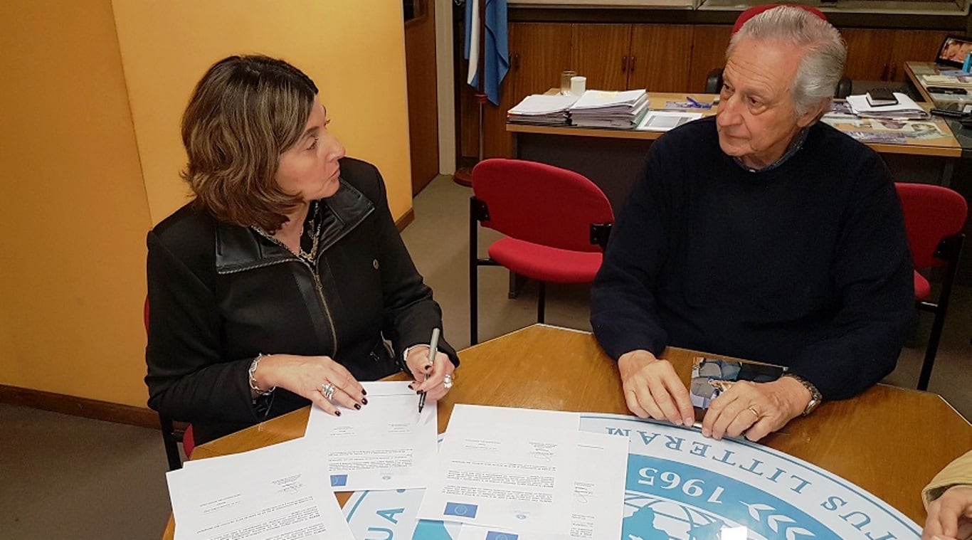 Silvina Furlotti, en plena tarea como titular de la Asociación de Magistrados.