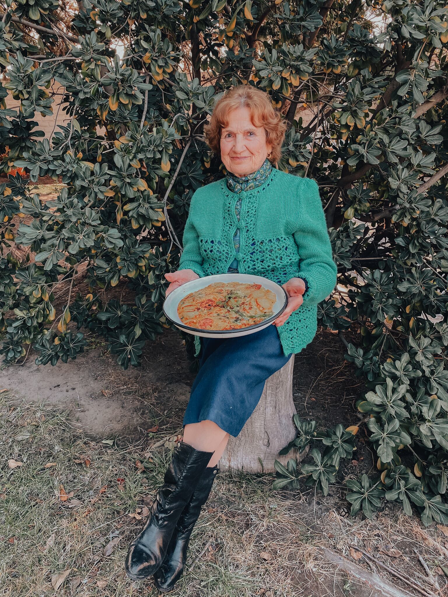 Lidia con su tortilla