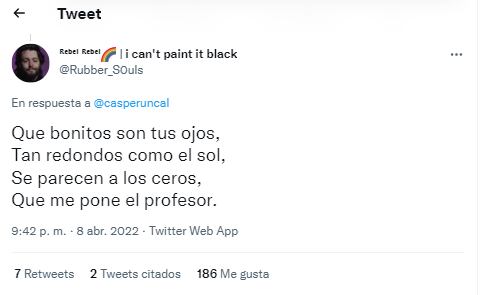 Algunos usuarios se prendieron al juego de hacer poemas graciosos.