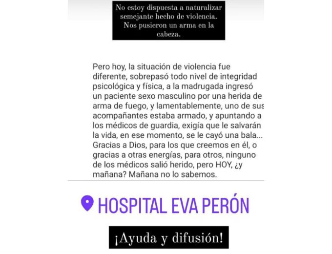 Publicación en Instagram de una de las profesionales. Foto: Instagram.