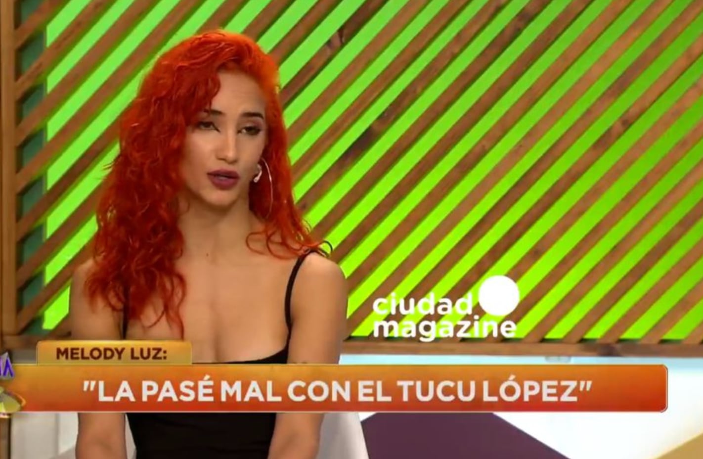 Melody cuando hizo en vivo sus declaraciones.