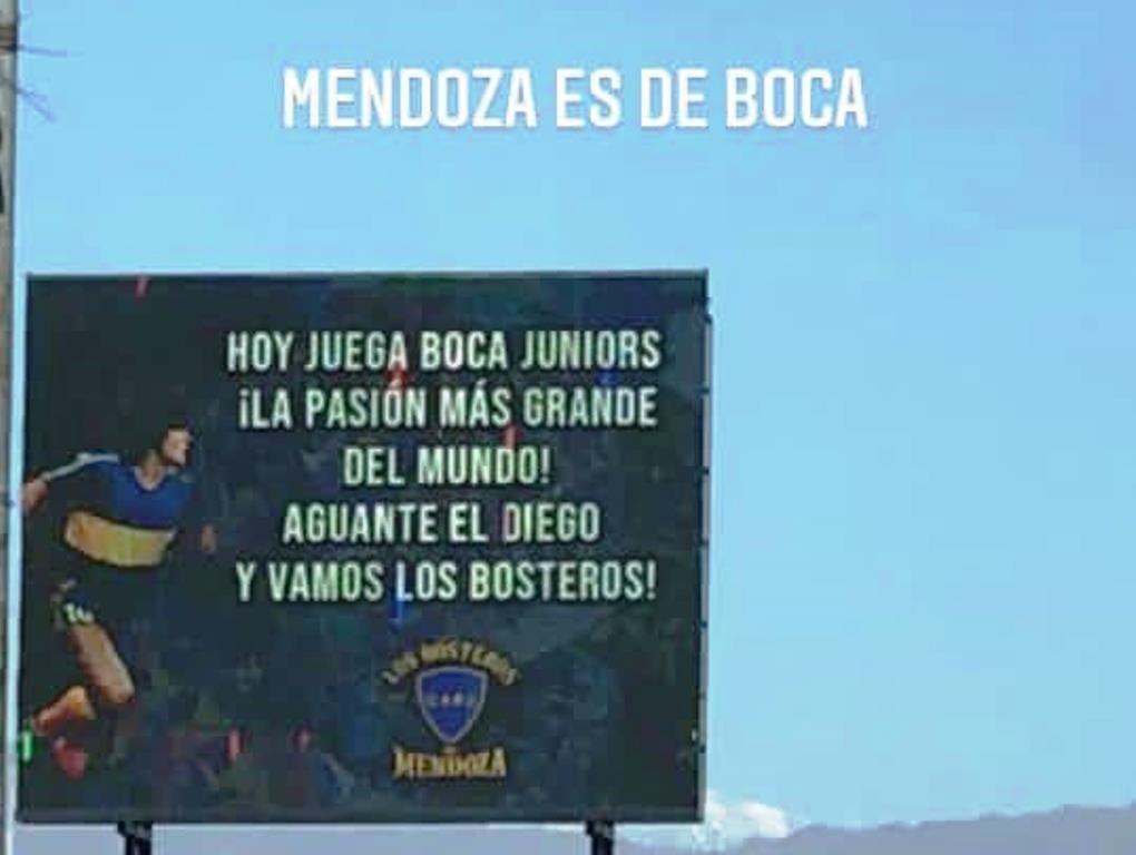 Los bosteros de Mendoza y su publicación con el Diego y su amor por Boca. / Gentileza.