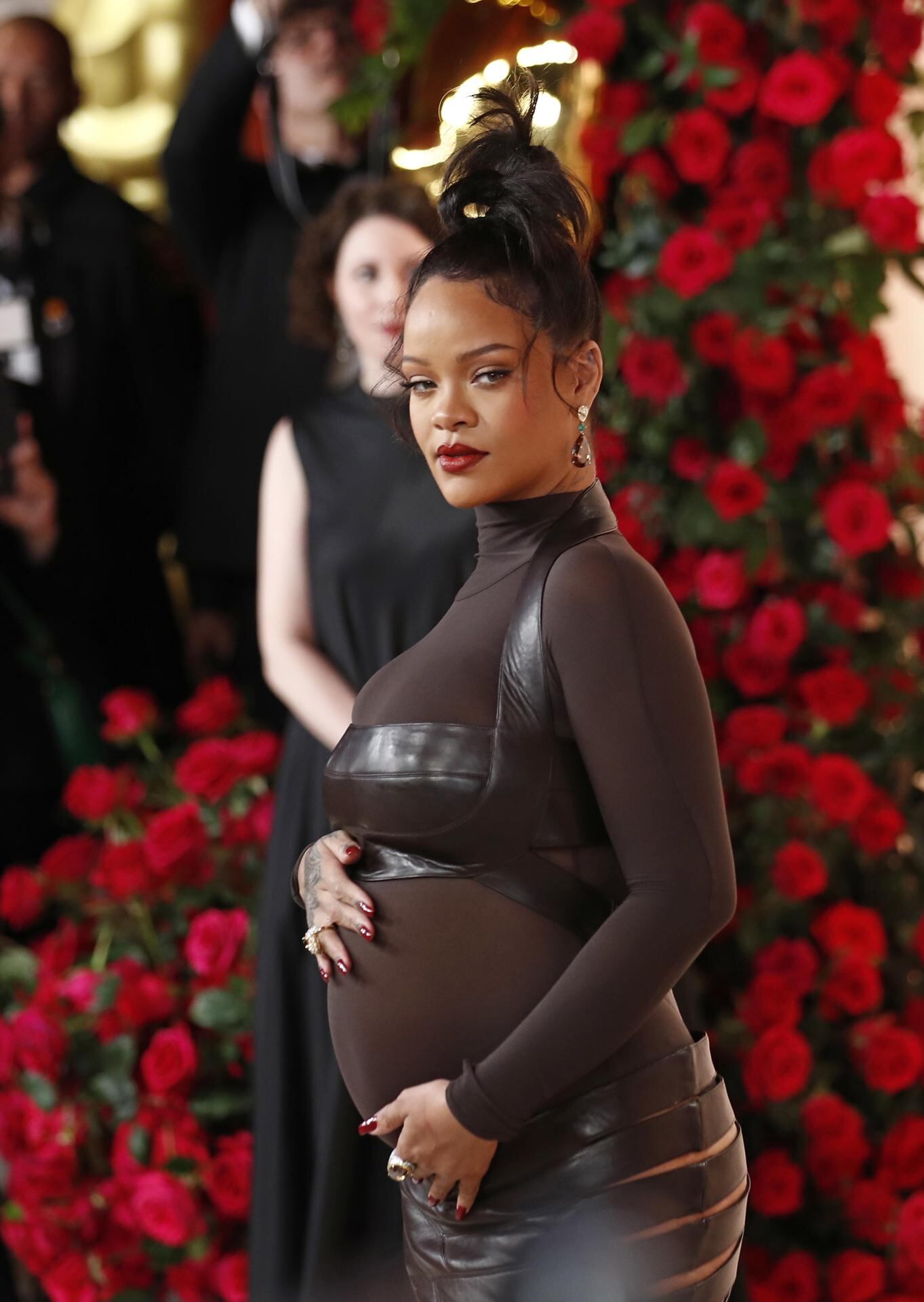 La cantante Rihanna en la 95ª ceremonia anual de los Premios de la Academia en el Dolby Theatre de Hollywood, Los Ángeles, California, EE.UU., el 12 de marzo de 2023.