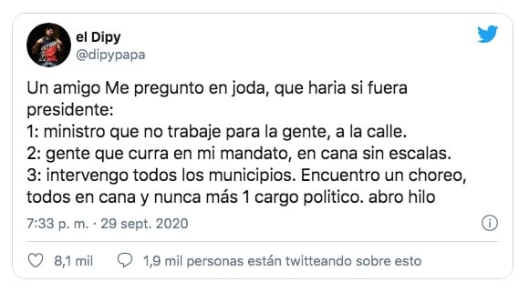 El músico quiere ser presidente