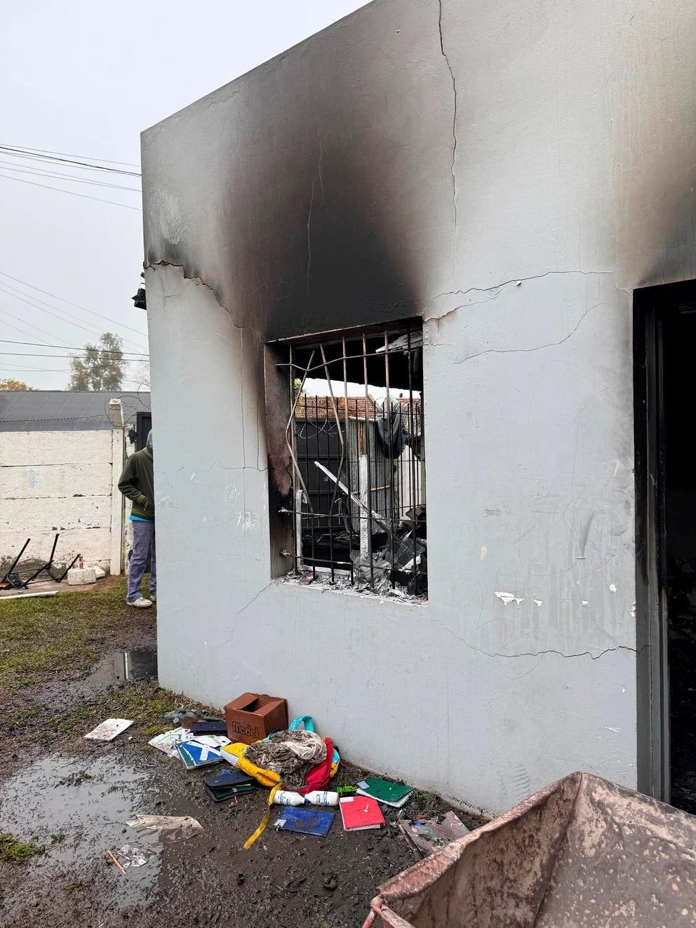 Imágenes de cómo quedó el hogar de niños. Foto: Gentileza Infobae.