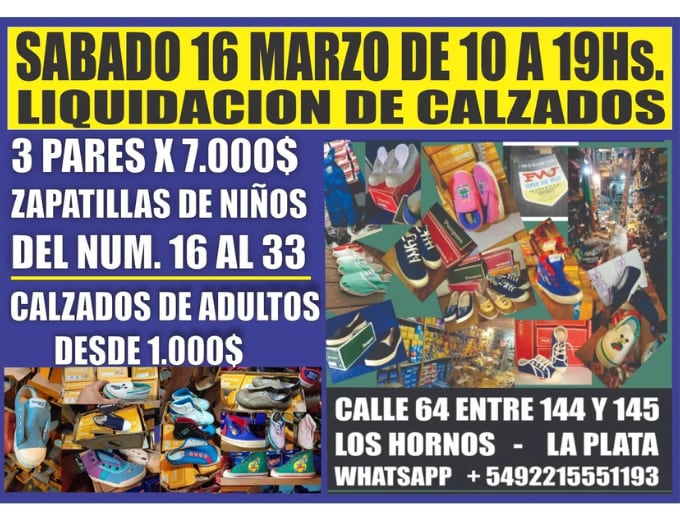 _El cartel promocional de la feria de "Alpargatas" que se lleva a cabo en el antiguo depósito de Los Hornos. Foto: Gentileza.