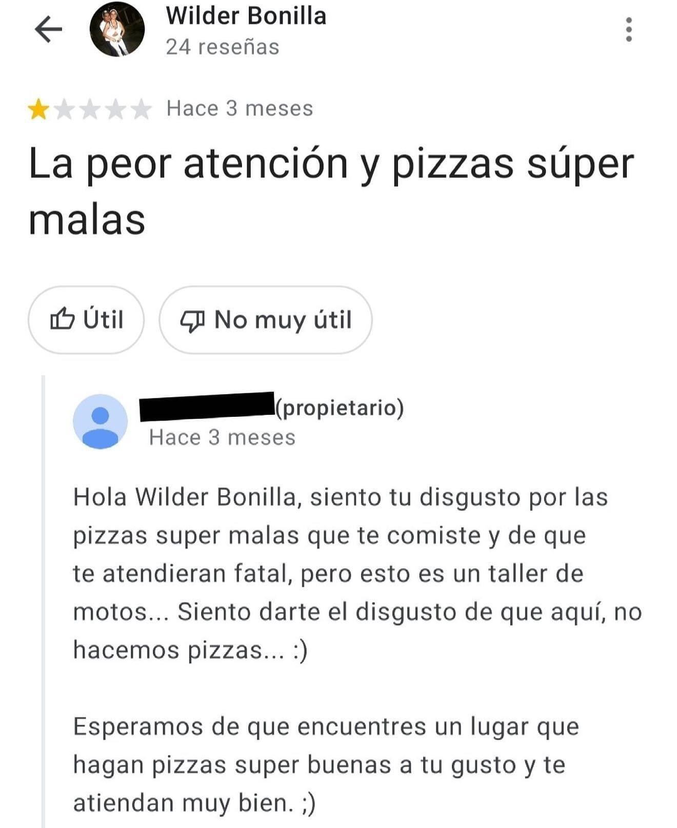 El delirante comentario que dejó un hombre en un taller de motos. Foto: X / @etfelicitofill