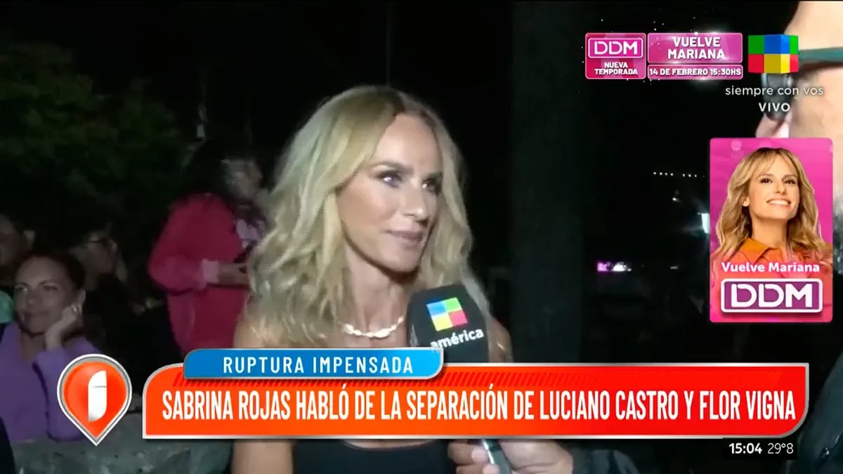 Qué dijo Sabrina Rojas sobre Luciano Castro. / Captura