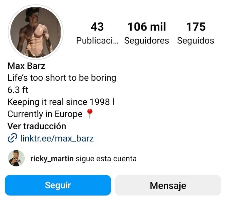 Ricky Martin tiene una obsesión con un joven de OnlyFans