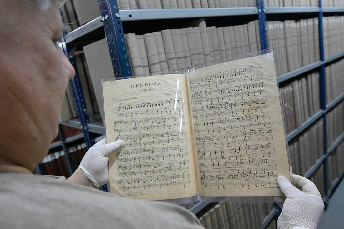 Una curiosidad vendimial: La partitura original de la Marcha de la Fiesta nacional de la Vendimia.