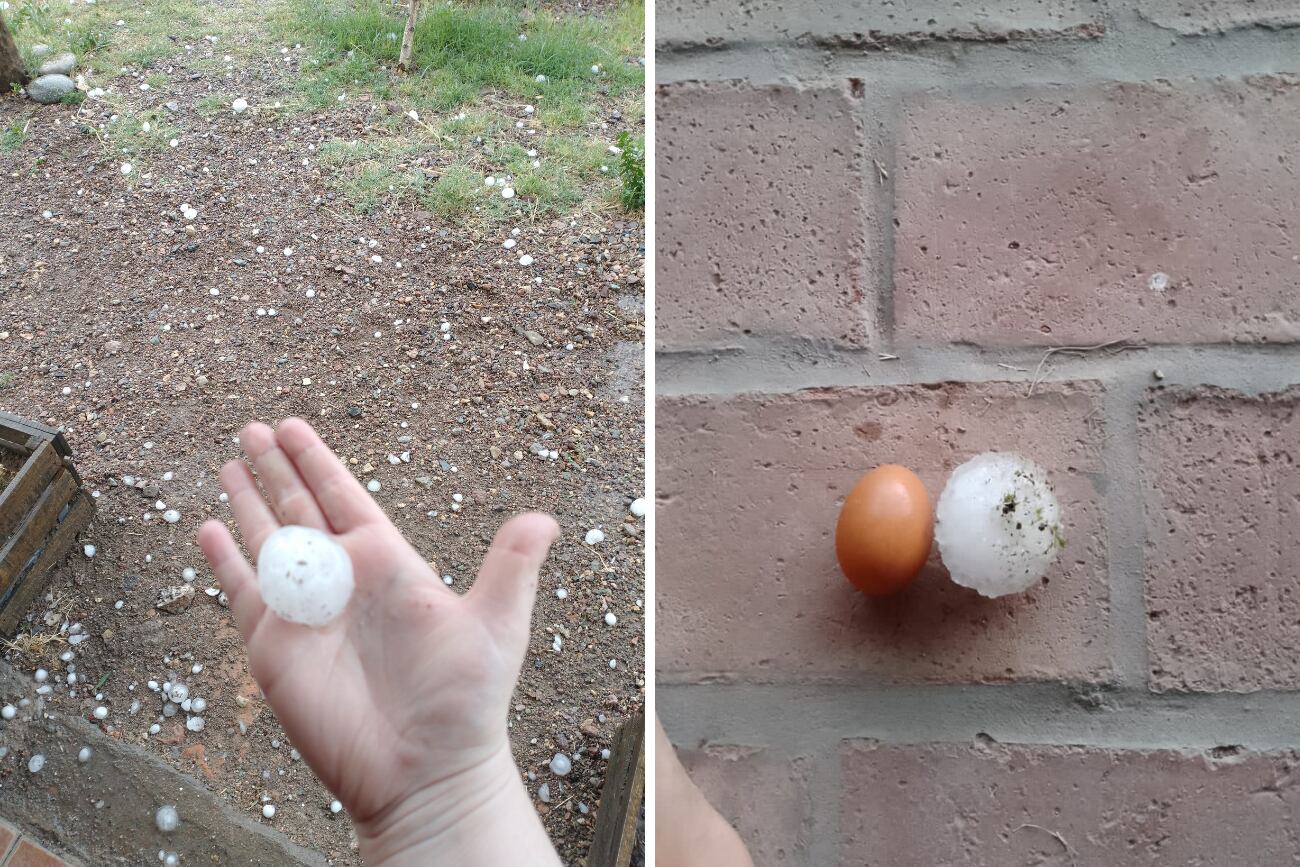 Una fuerte tormenta de lluvia y granizo afectó al sur provincial.