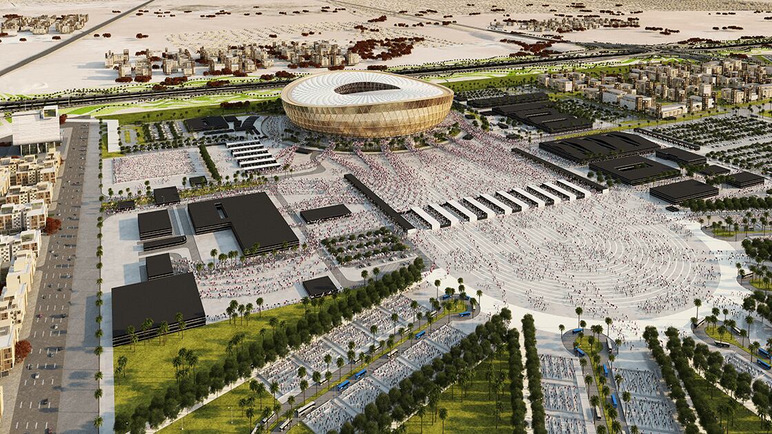 Estadio Lusail para la Copa del Mundo Qatar 2022. Foto: www.qatar2022.qa