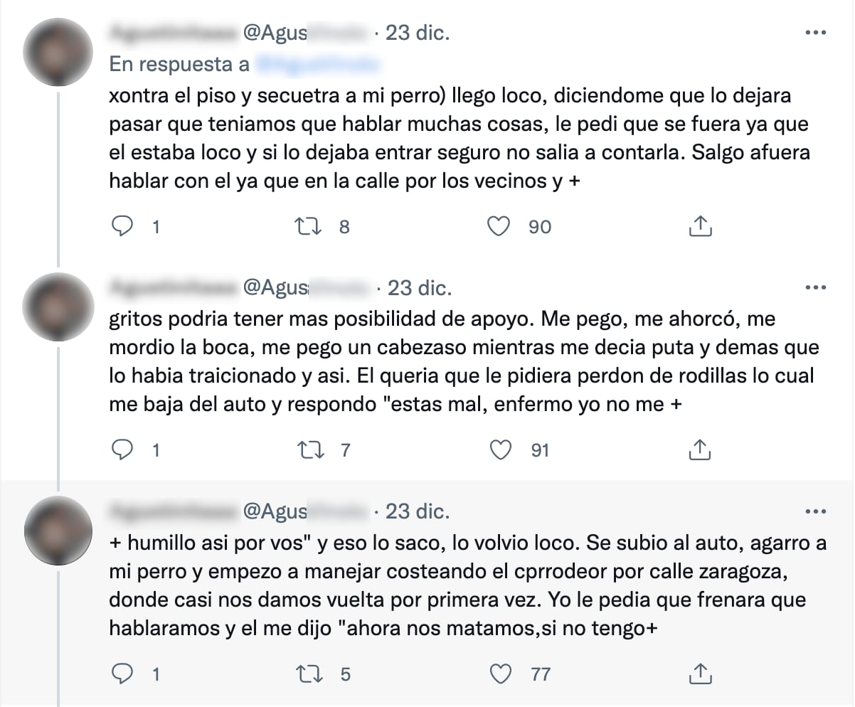 Fuerte denuncia de una joven contra su novio tras haber sufrido un accidente en Corredor del Oeste luego de que él la obligara a subir al auto.