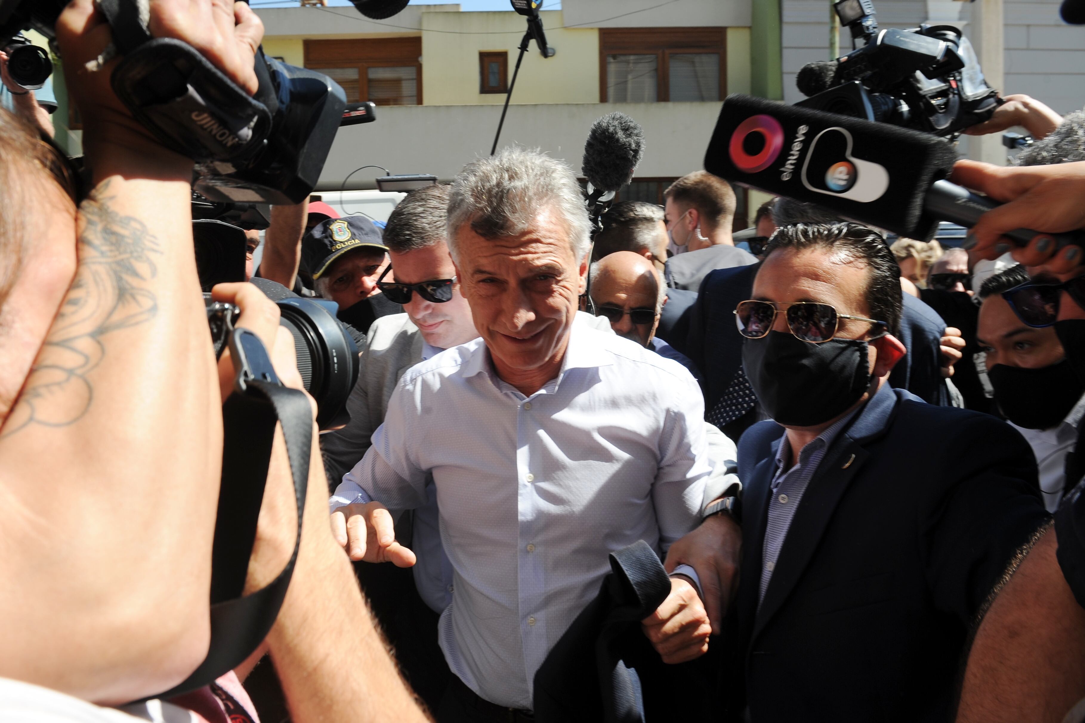 Macri en Dolores (Clarín) 