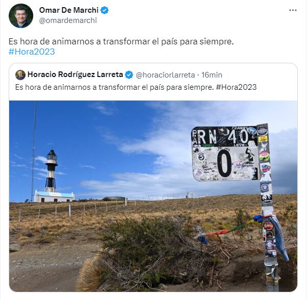 El diputado nacional Omar De Marchi apoyó el lanzamiento de Horacio Rodríguez Larreta.