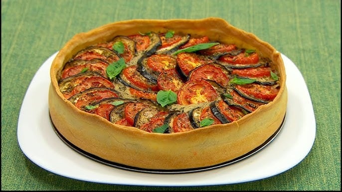 Receta de tarta de berenjenas y tomate, paso a paso