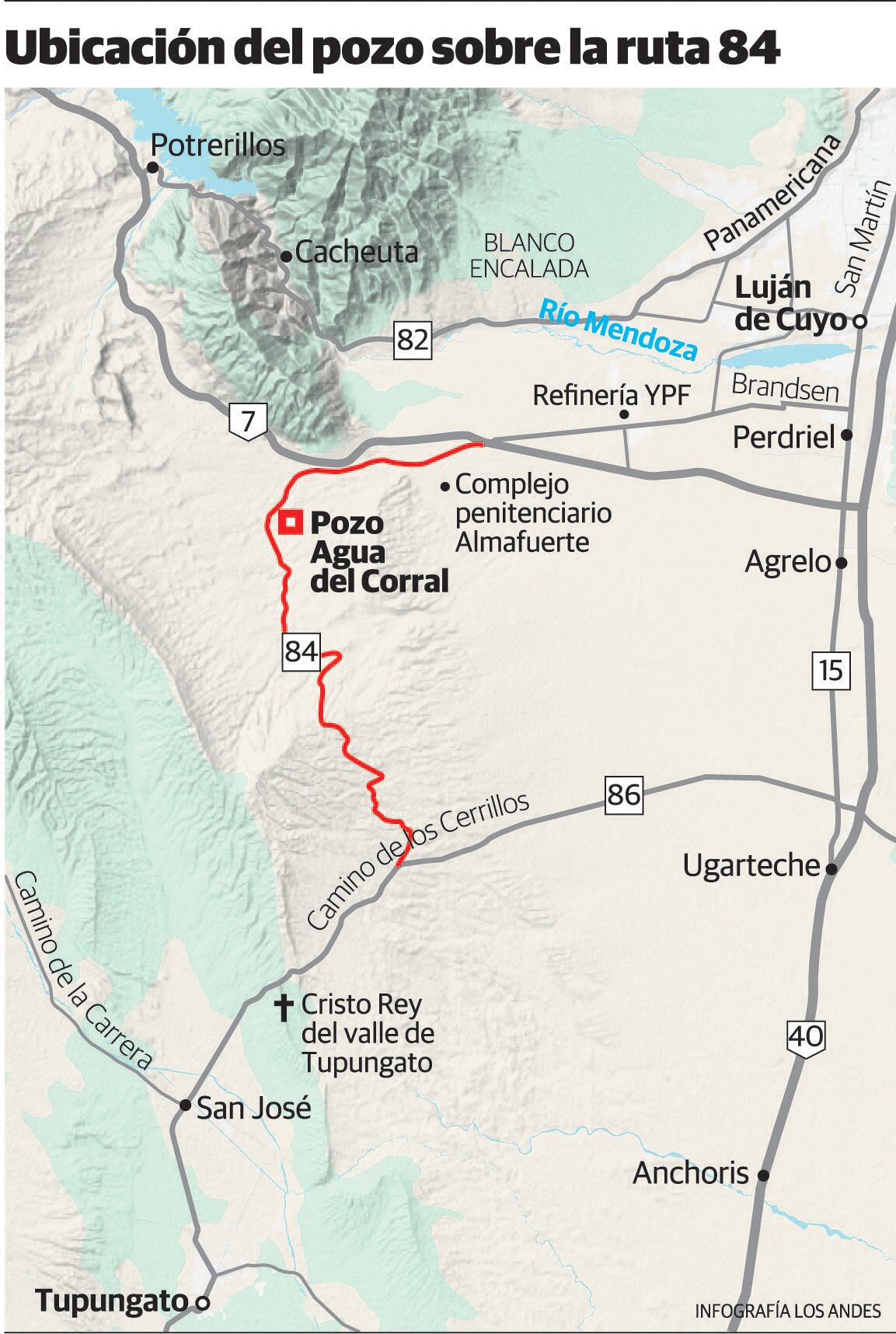 Lugar donde se encuentra el primer pozo de petróleo de Mendoza.  Gustavo Guevara