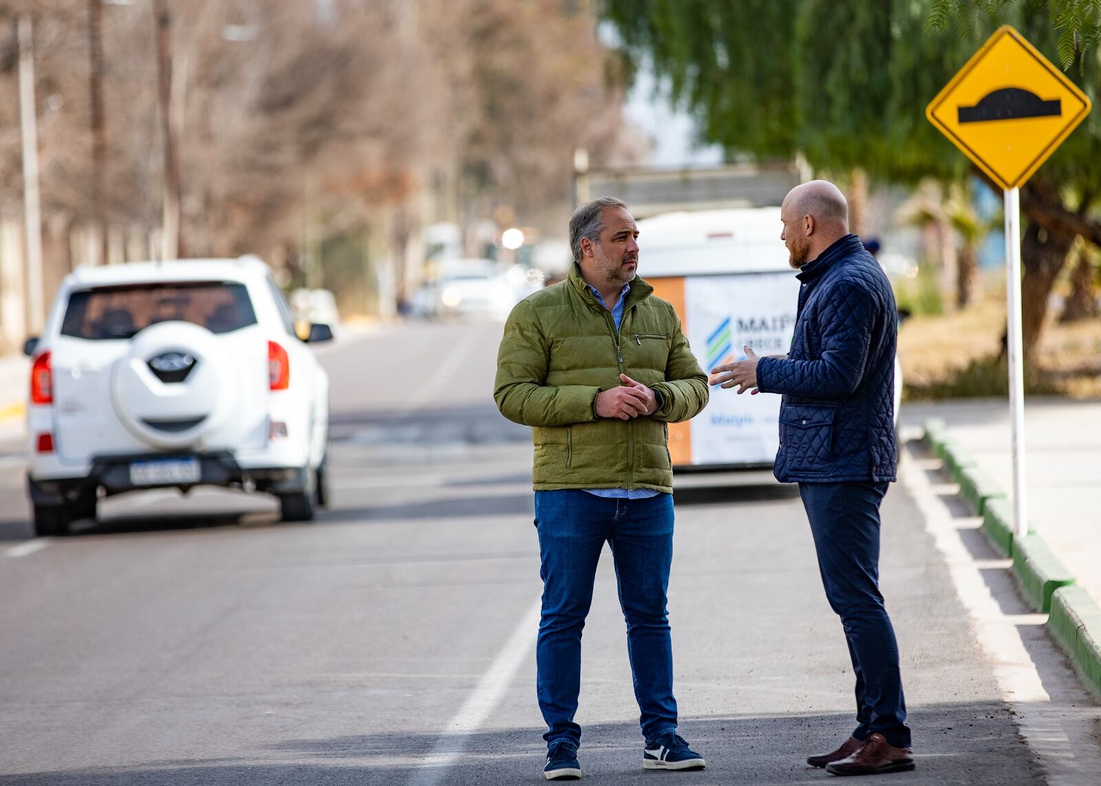 Stevanato y Allasino recorrieron el avance de las obras en calle Paso