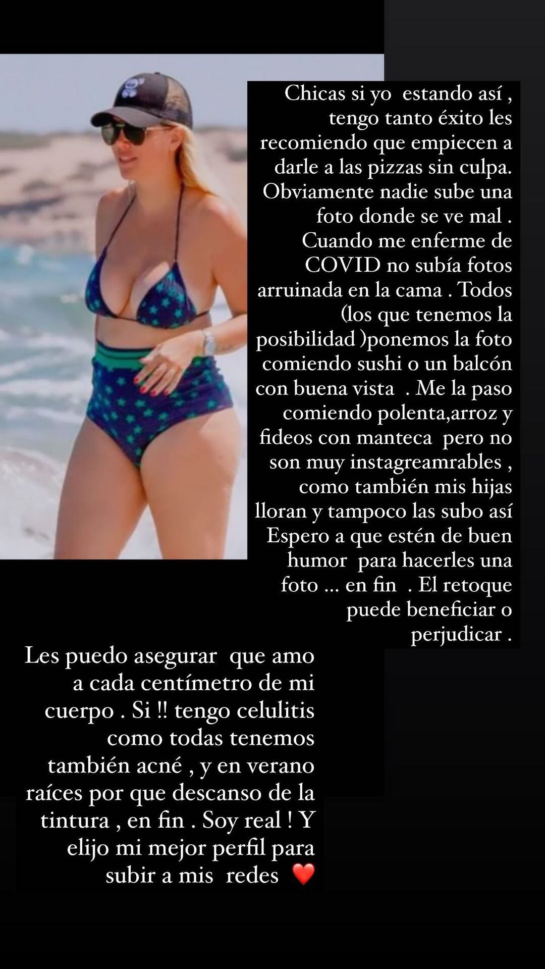 Wanda Nara le contestó a quienes la critican por usar filtros en las fotos de Instagram