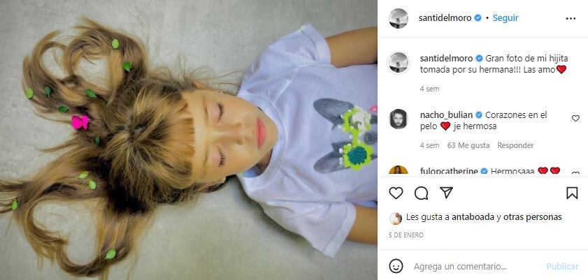 El tremendo parecido de la hija de Santiago del Moro a Lali Espósito. Comprobalo.