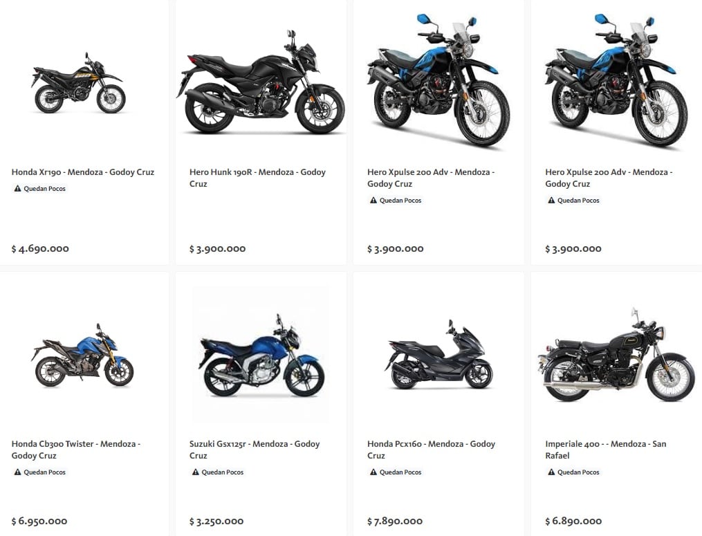 Créditos para comprar motos