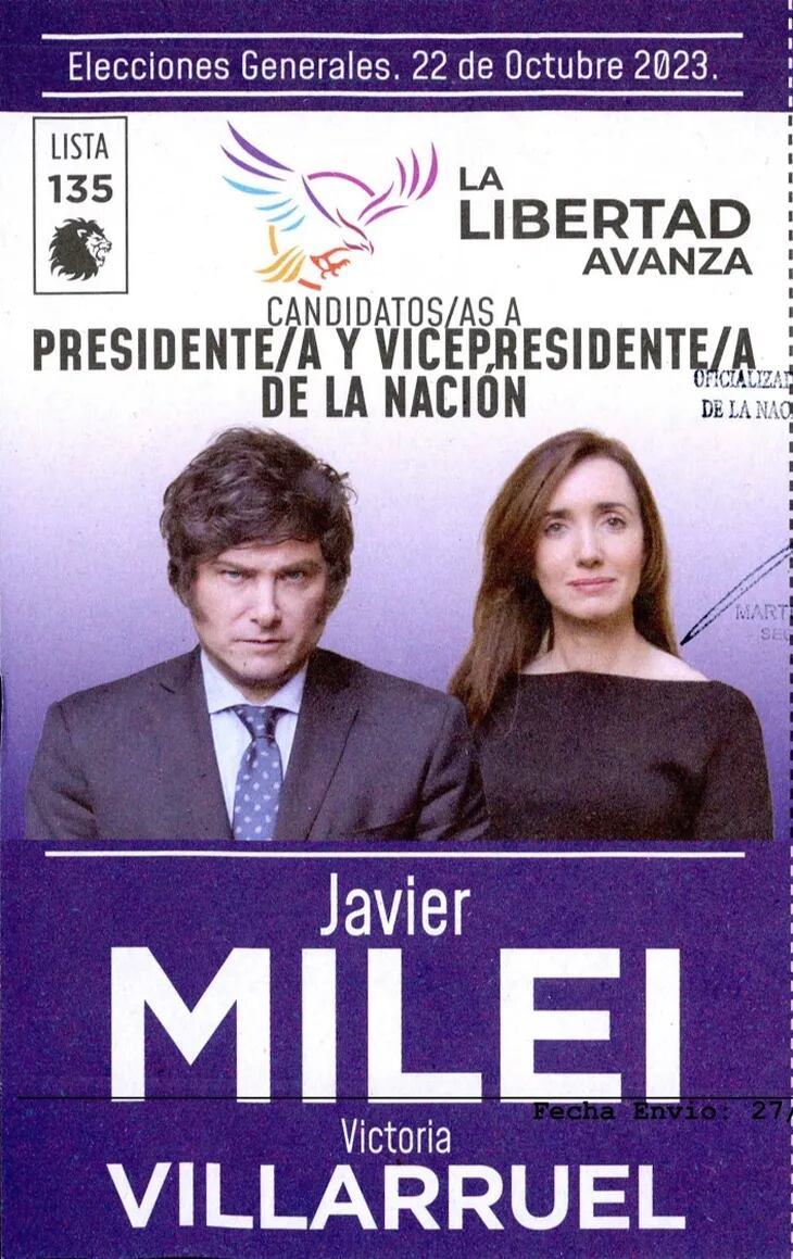 Las boletas que fueron usadas para las elecciones generales podrían ser usadas para el balotaje, pero con la fecha de 19 de noviembre.