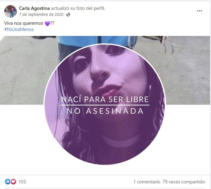 Agostina Trigo en Facebook